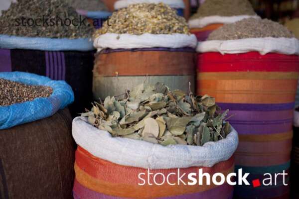 souk, Arab market in Marrakech - stock image