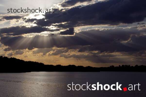 sky, dark sky, storm, clouds - stock image