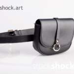 Black bag fastened at the waist