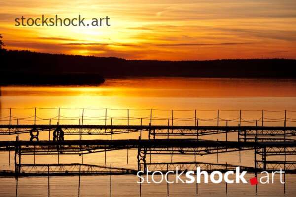 Sunset over the lake