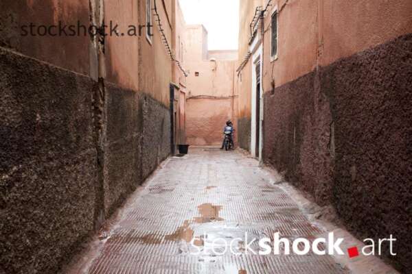 Narrow streets of Morocco - stock image