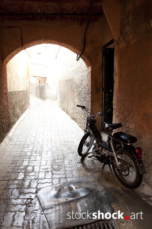 Narrow streets of Morocco - stock image