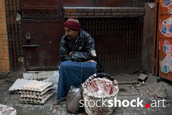 Egg seller in Marrakech