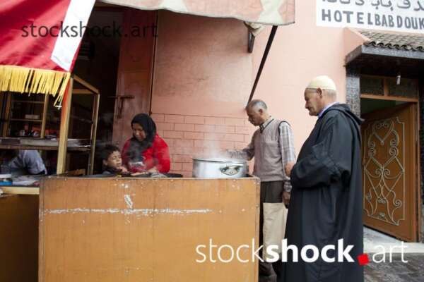 Local food stall in Marrakech
