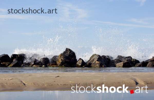 Baltic Sea, wave, rock