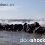 Poland, Gdansk, Baltic Sea, wave, rock