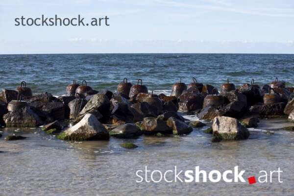 Poland, Gdansk, Baltic Sea, wave, rock