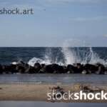 Poland, Gdansk, Baltic Sea, wave, rock