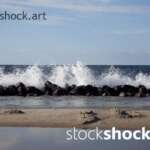 Poland, Gdansk, Baltic Sea, wave, rock