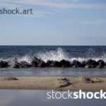 Poland, Gdansk, Baltic Sea, wave, rock