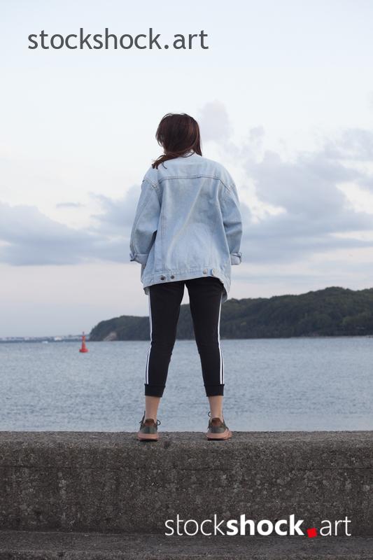 Girl looking at the sea