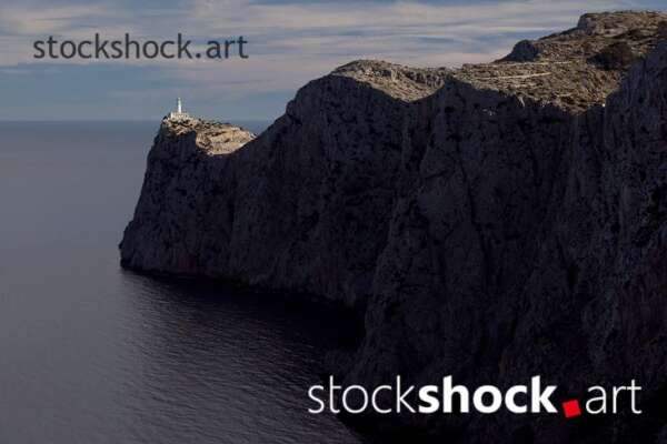 Majorca, view of the lighthouse in the Mediterranean Sea – stock image