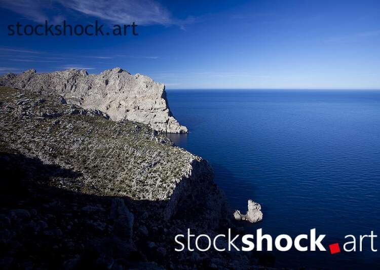 Majorca, view of the Mediterranean Sea - stock image