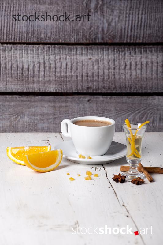 coffee with orange and cinnamon
