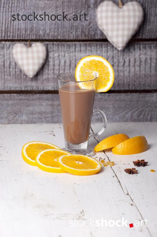 Chocolate with orange - stock image
