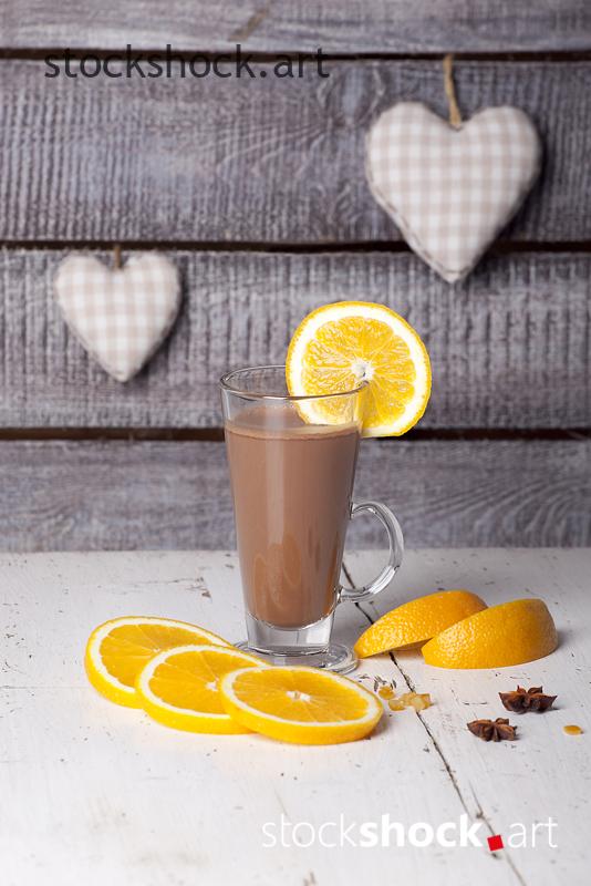 Chocolate with orange - stock image