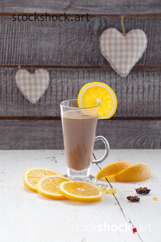 Chocolate with orange - stock image