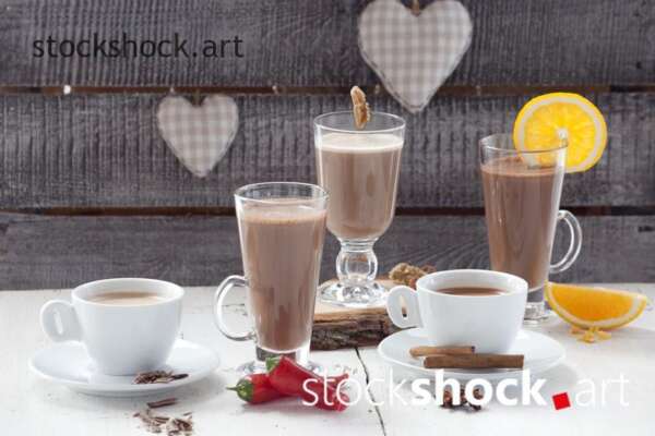 chocolate with orange, chili, nut, coffee