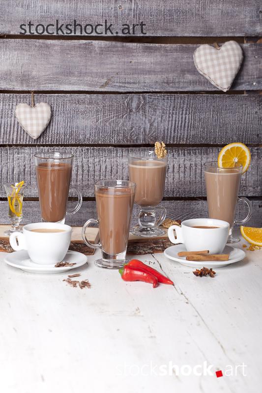 chocolate with orange, chili, nut, coffee