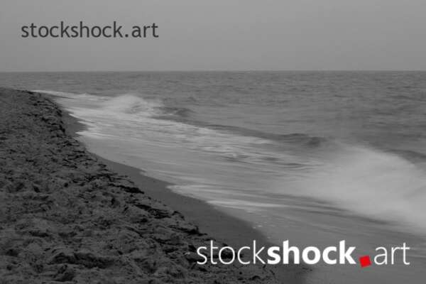 Landscape. Morning on the Baltic Sea. On the edge.