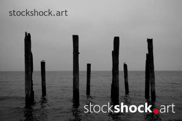 Gdansk, Poland, Baltic Sea, on the breakwater