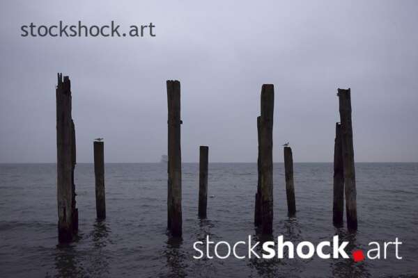 Gdansk, Poland, Baltic Sea, on the breakwater