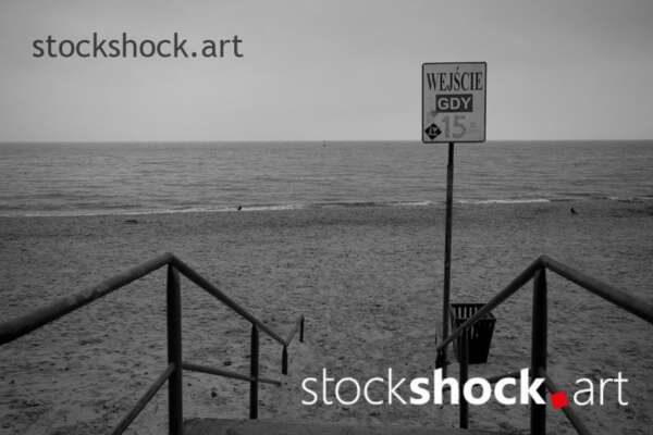 Gdansk, Poland, Baltic Sea, stairs to the beach