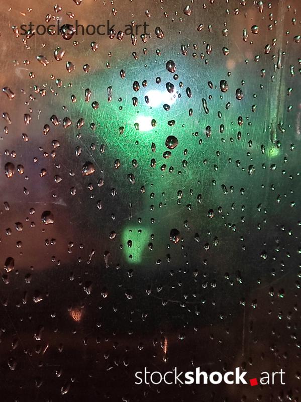 Rain, abstract, riot of colors, green
