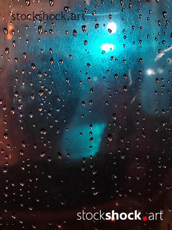 Rain, abstract, riot of colors, blue