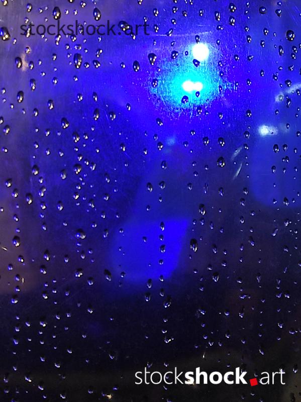Rain, abstract, riot of colors, blue - stock image