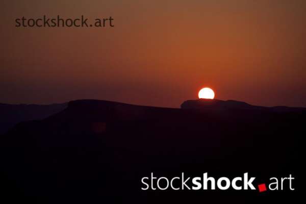 Mitzpe Ramon, Negev Desert, sunset - stock image