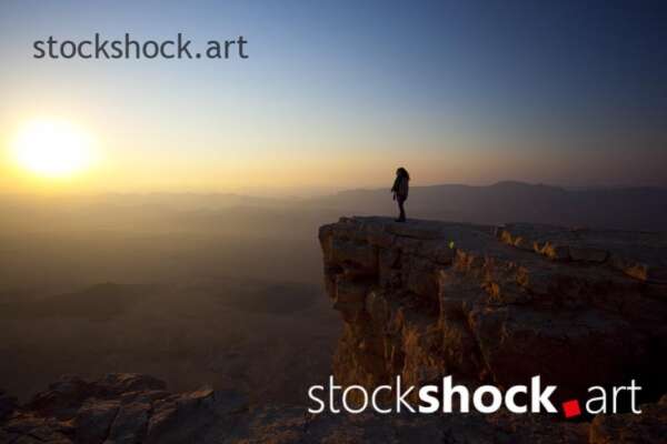 Sunrise over Maktesh Ramon - stock image