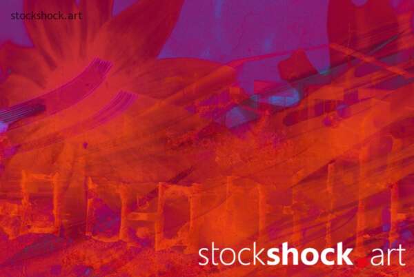 Blue red abstraction, stock image, jowita niemczyk