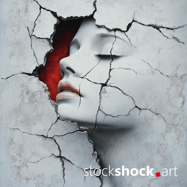 Face - stock image 1024 x 1024 | 8,67 x 8,67 cm | 300 dpi AI Face on a white speckled wall #stockimage #commercialimage #highqualityimage #commerciallicense #advertisingphotography #art #ai #digitalart #midjourney