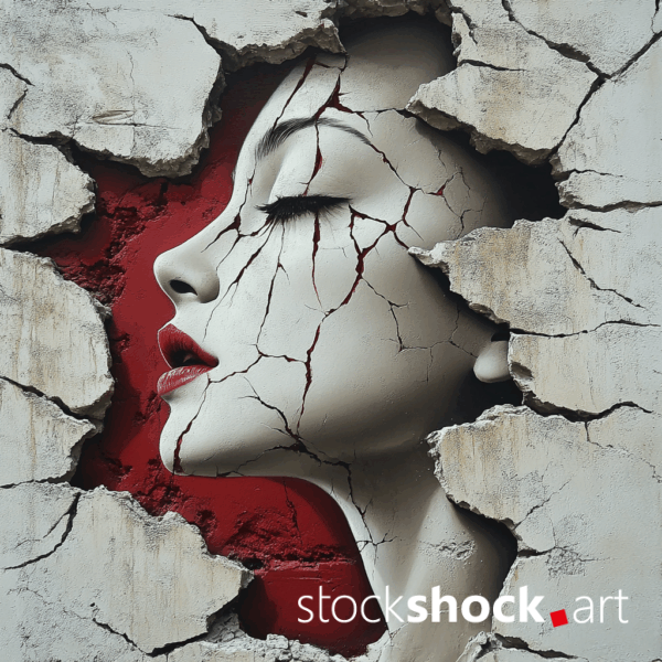 Face - stock image 1024 x 1024 | 8,67 x 8,67 cm | 300 dpi AI Face on a white speckled wall #stockimage #commercialimage #highqualityimage #commerciallicense #advertisingphotography #art #ai #digitalart #midjourney