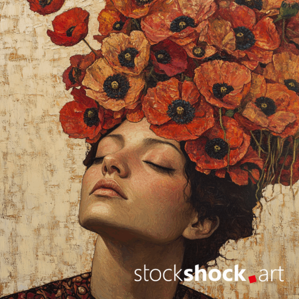 Woman in popies-stock image-jowita-niemczyk