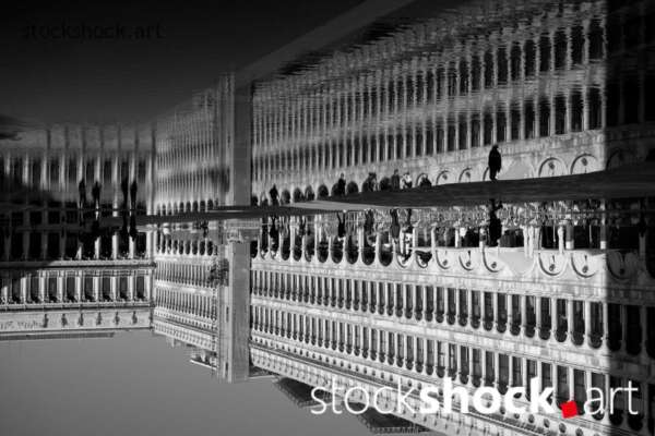 St. Mark's Square in Venice, reflection in water,stock image, stockshock.art, jowita niemczyk