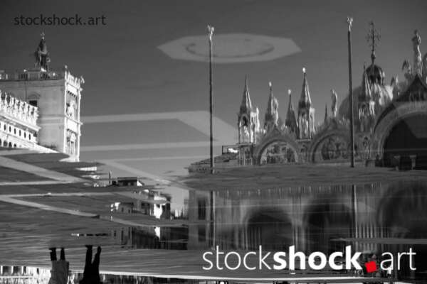 St. Mark's Basilica in Venice, reflection in water, "the most beautiful salon in the world" - Napoleon