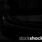 Artistic take on a Venetian gondola, black and white photo, stock image, stockshock.art, jowita niemczyk