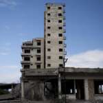 The Silent Blocks, stock image Abandoned blocks and the ruined once bustling, now stand as silent witnesses to decay.